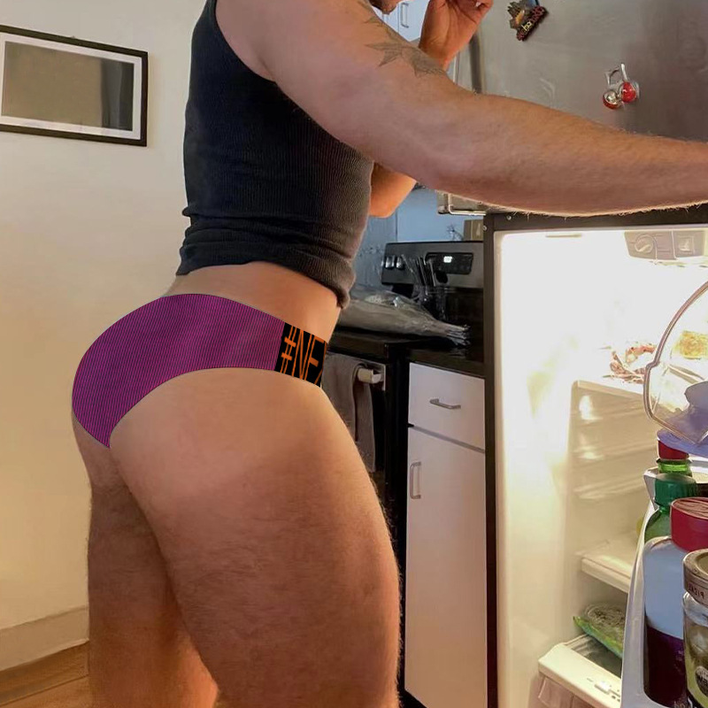 Tiktok Live Source Sexy Low-Rise High-Cut Triangle Panties Cotton Bulge Pouch Bikini Or6242