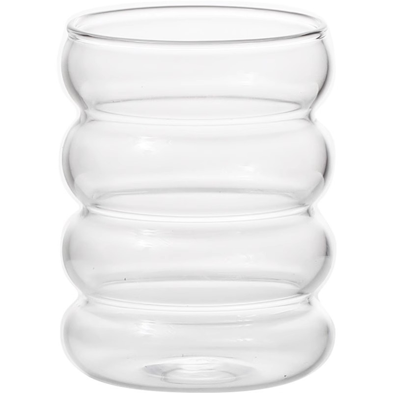 Cute oruga alta borosilicona taza de vidrio transparente resistente a altas temperaturas cubierta de bambú paja taza de café taza de té de leche taza de vidrio taza de agua