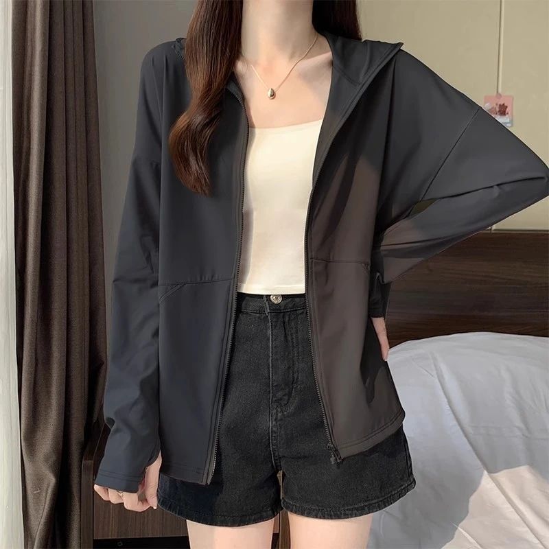 冰丝防晒衣女2025新款夏季薄款透气防晒服防紫外线连帽外套皮肤衣|undefined