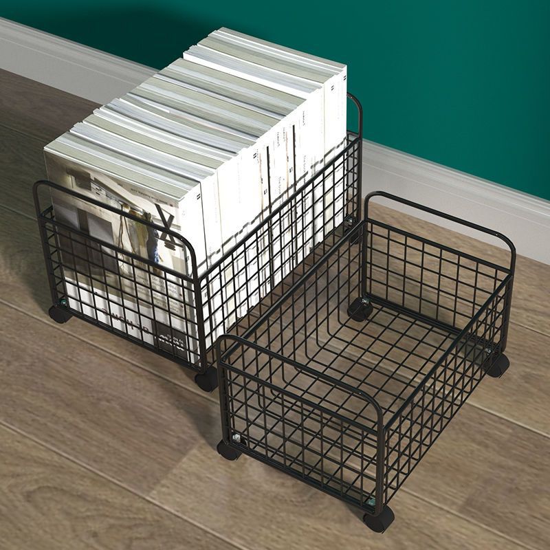 Iron Bookshelf Desktop Storage Rack Desk Storage Box Student Party Goodies Book Storage Box Simple Small