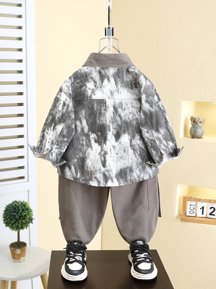 Camisa de primavera 7104 para niños, conjunto de primavera y otoño, camisa de estilo coreano a la moda para niños, nueva chaqueta 2026, ropa de bebé