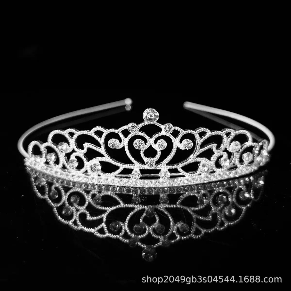 Princesa de moda coreana simple corona de cumpleaños coronas de cabello bandas de alea diamante para niños coronas pequeñas