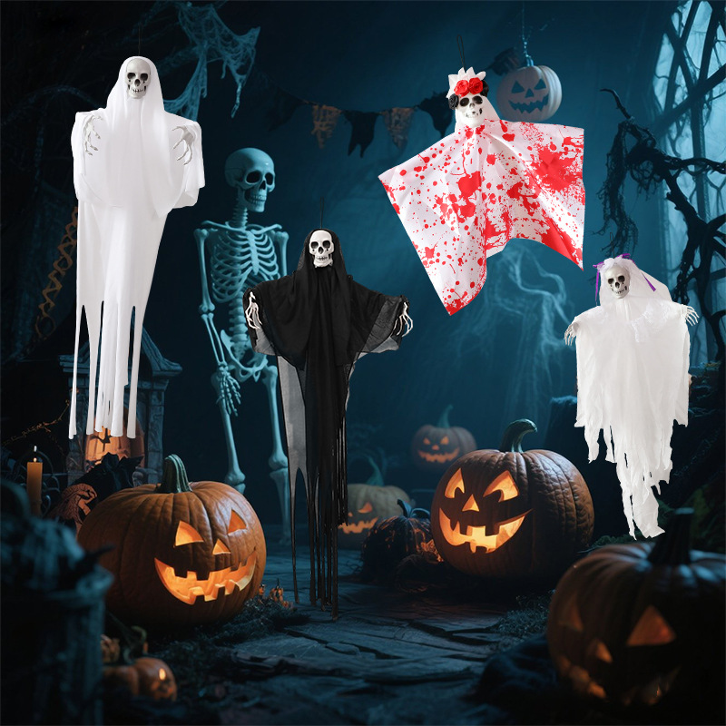 Amazonas nueva gaza fantasma fiesta fantasma novia de la muerte Halloween decoración de Halloween atmósfera de terror