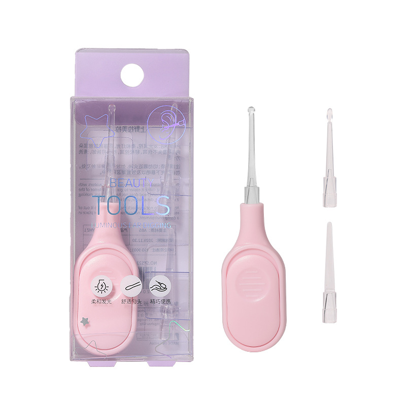 LMLTOP auricular luminoso conjunto de 3 piezas cucharas visibles auriculares limpias auriculares con lámpara herramienta de auriculares seleccionada estrictamente