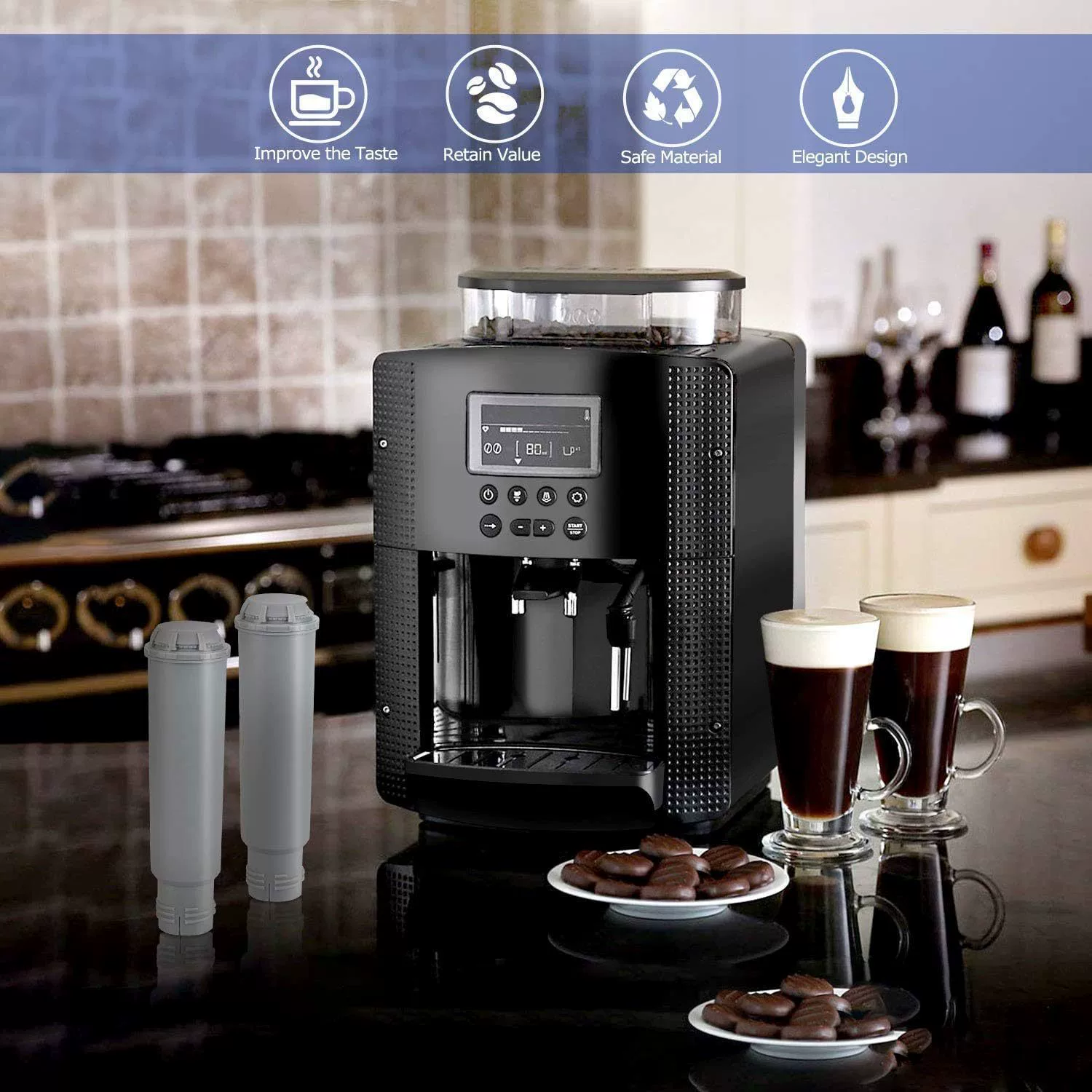 Фильтр для воды кофемашины, подходит для Melitta/Krups Claris F088, Bosch TCZ6003