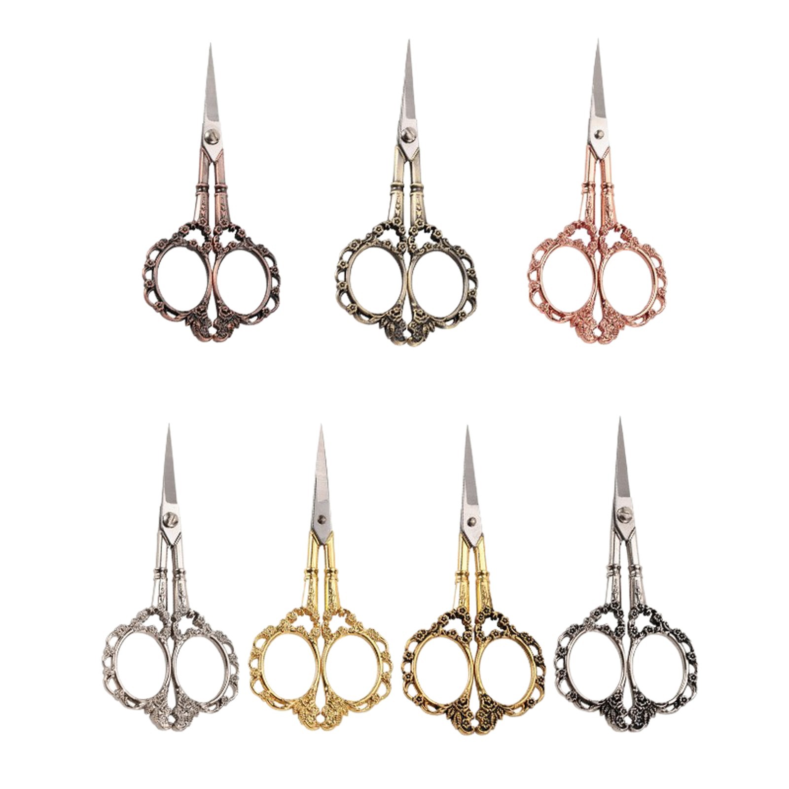 Tijeras de flor de ciruelo Tijeras retro europeas Tijeras hechas a mano Tijeras de hilo de flores de punto de cruz Tijeras de oficina para estudiantes Tijeras de bolsitas de té