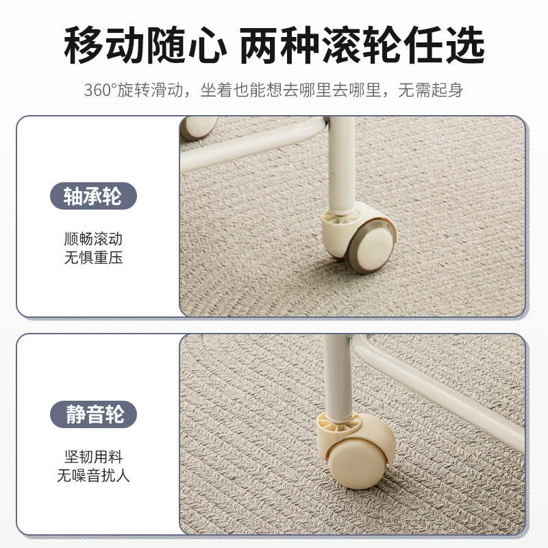 Rueda universal taburete pequeño silla pequeña correa trasera para el hogar artefacto para bebés taburete para niños belleza costura taburete polea pequeña taburete redondo