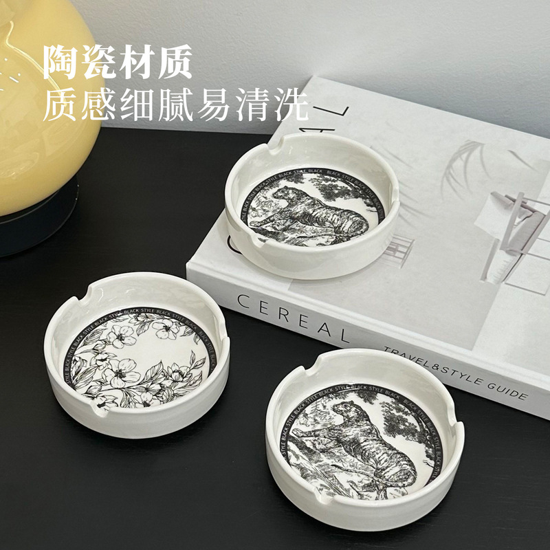 家庭用セラミック灰皿、見栄えの良い、創造的な個性、卸売灰皿、飛散防止灰皿、高級雰囲気灰皿|undefined