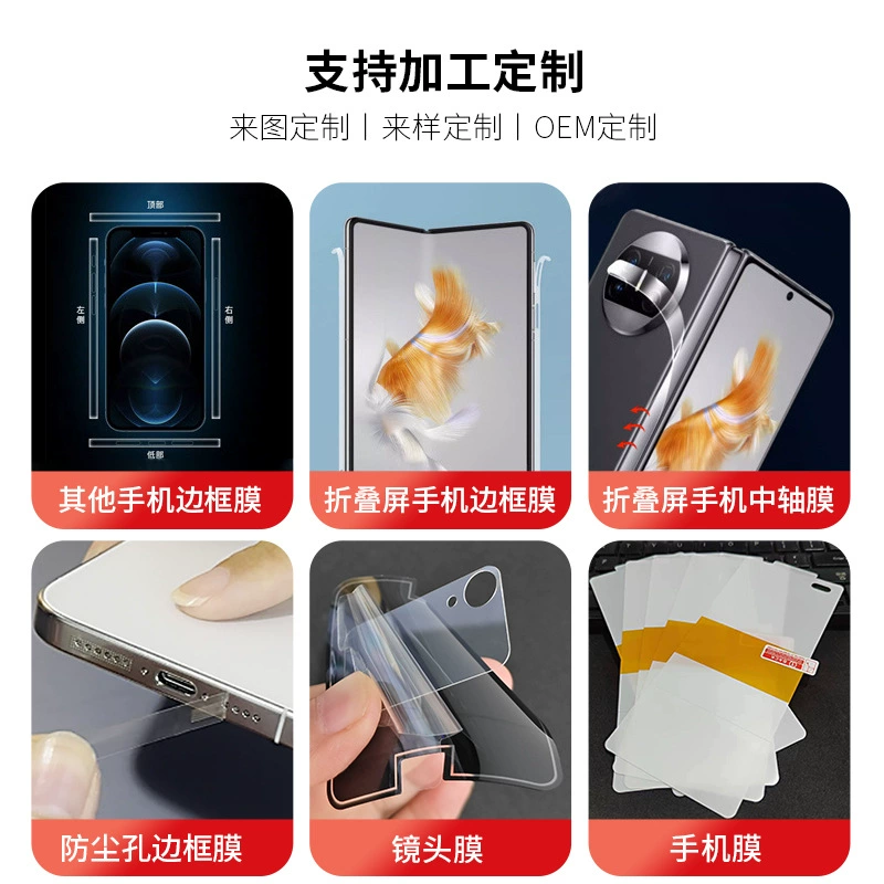 Подходит для iPhone Apple 17promax/17e прозрачная невидимая боковая плёнка 15plus с высоким разрешением взрывобезопасная рамочная плёнка