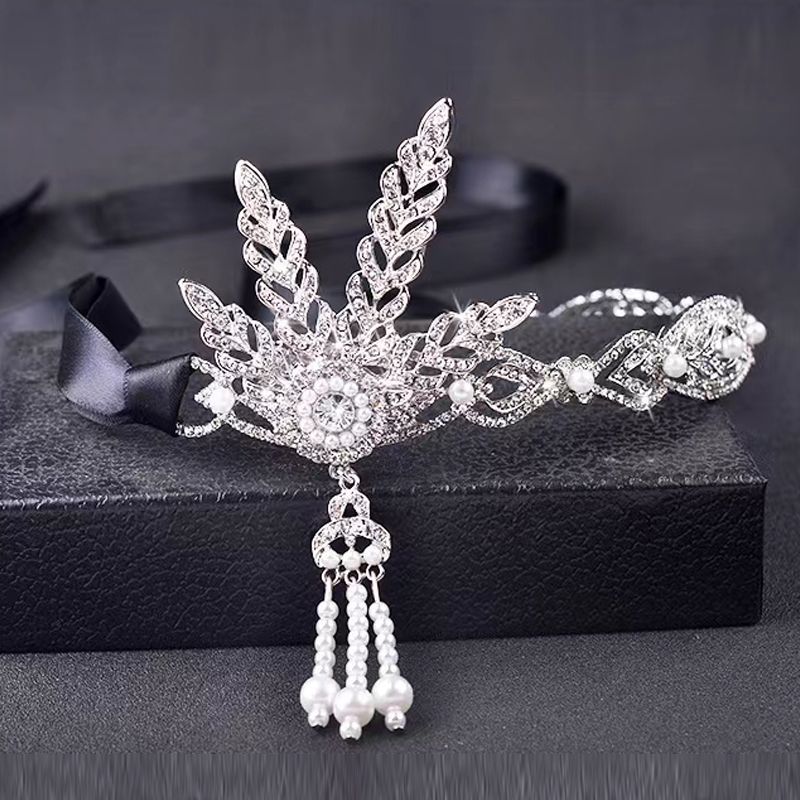 European and American Fashion Stars Same Style Pearl Crown Gatsby Ball Jewelry Birthday Hairband Dinner Dress Accessories