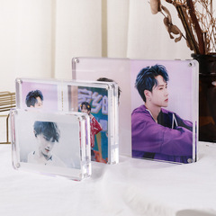 Wholesale supply of creative double-sided high-permeability strong magnetic acrylic photo frame stand, photo studio acrylic photo frame 3 inches 4 inches