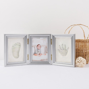 Newborn Baby Hand and Foot Print Mud Photo Frame Full Moon 100 Days Old Hand and Foot Print Souvenir Direct Supply from the Source Manufacturer
