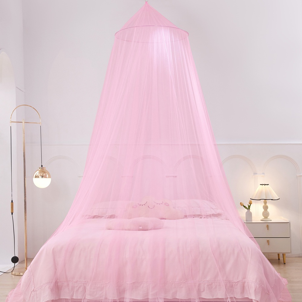 Cama infantil lujosa ligera sensación de alto nivel dormitorio sala de estar cúpula techo colgante princesa estilo doméstico mosquiteros de piso