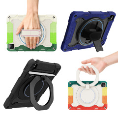 2022 suitable iPad protective case 7.9-12.9 tablet case Pro11 silicone 10.2 anti-fall cross-body rotating bracket