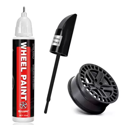 Suitable for Tesla Car Wheel Avtomobil boya qələmləri - 12ml-glossy-black-04-wheel-hub-touch-up-paint-pen