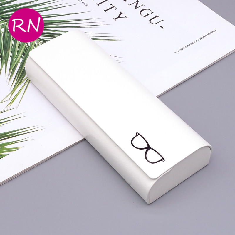 新しいハイエンドのシンプルなレザーメガネケース、耐圧近視メガネケース、ファッショナブルな大容量メガネ収納ボックス