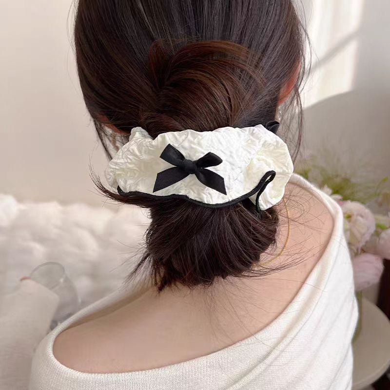 可爱红色小樱桃蕾丝大肠发圈女高级感百搭头饰扎头发大号春夏发绳|undefined
