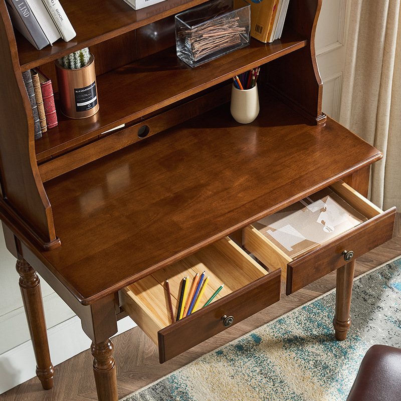 Modern bookshelf writing from natural wood