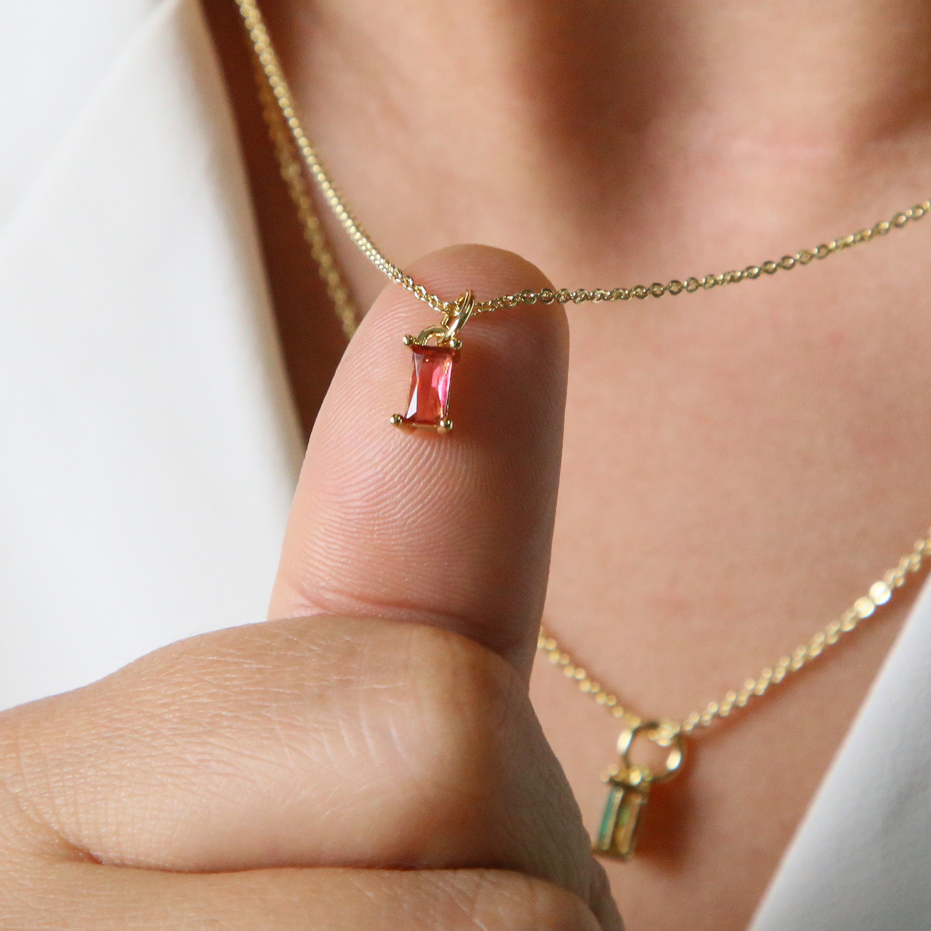1 Piece Quantity Casual, Daily Occasion Wholesale Jewelry Classic Style Letter Copper Brass Birthstone Plating Cable Chain Pendant Necklace