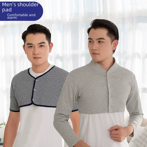 Men's Shoulder Protection Waistcoat Sleeping Thickened Warm Cold-proof Middle-aged and Elderly Pure Cotton Shoulder Protection Cervical Shoulder Protection Clothes