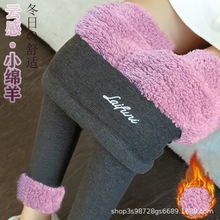 秋冬打底裤不起球高腰加绒加厚保暖棉裤超厚羊羔绒云朵绒大码外穿