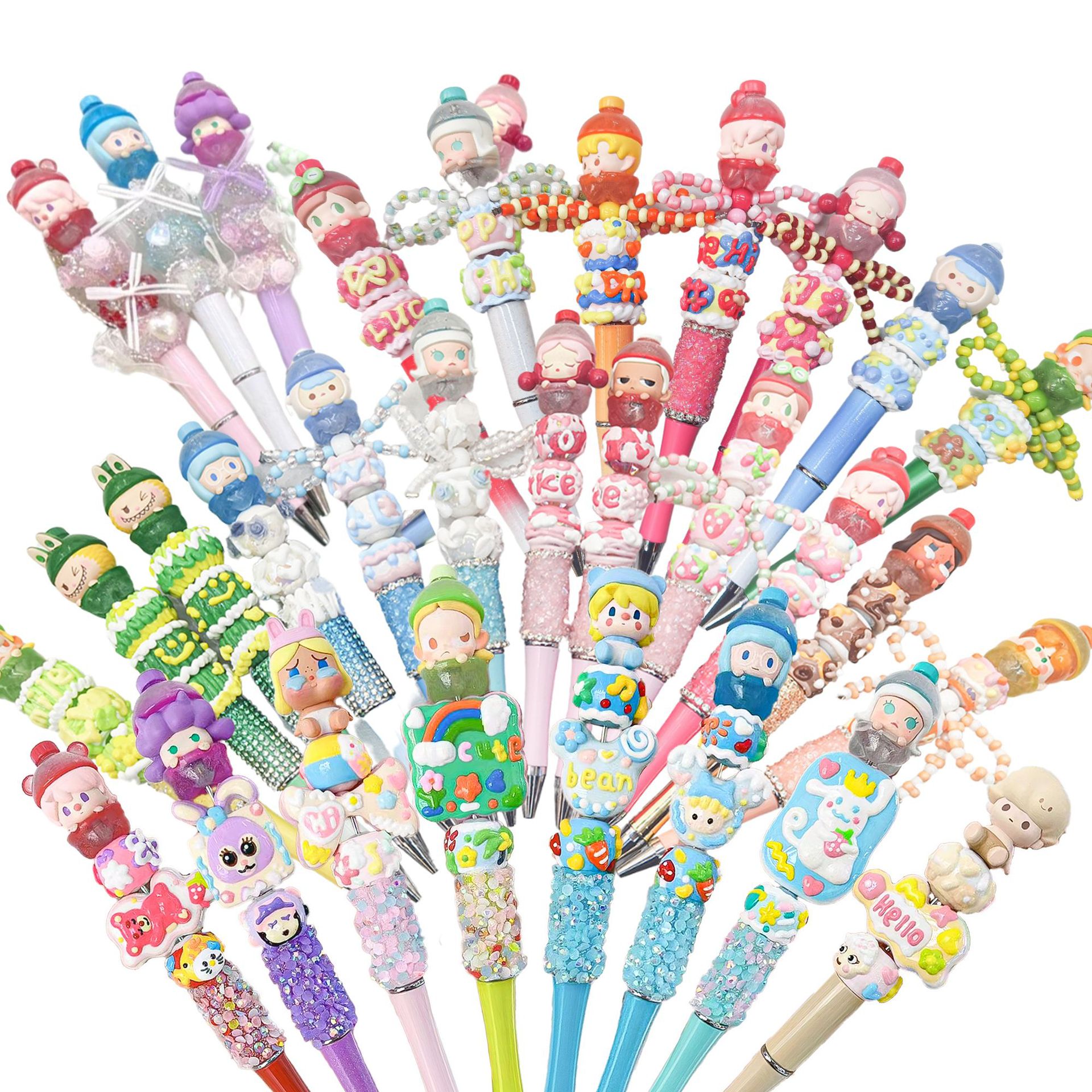 Transmisión en vivo de red caja ciega de aceite pesado de aceite pesado de pintura a mano bolígrafo de bola Llorando bebé SP Pequeño Bean Bean dibujado a mano bolígrafo de granos