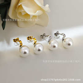 大珍珠耳钉女高级感小众轻奢耳环2025年新流苏热卖耳饰气质独特