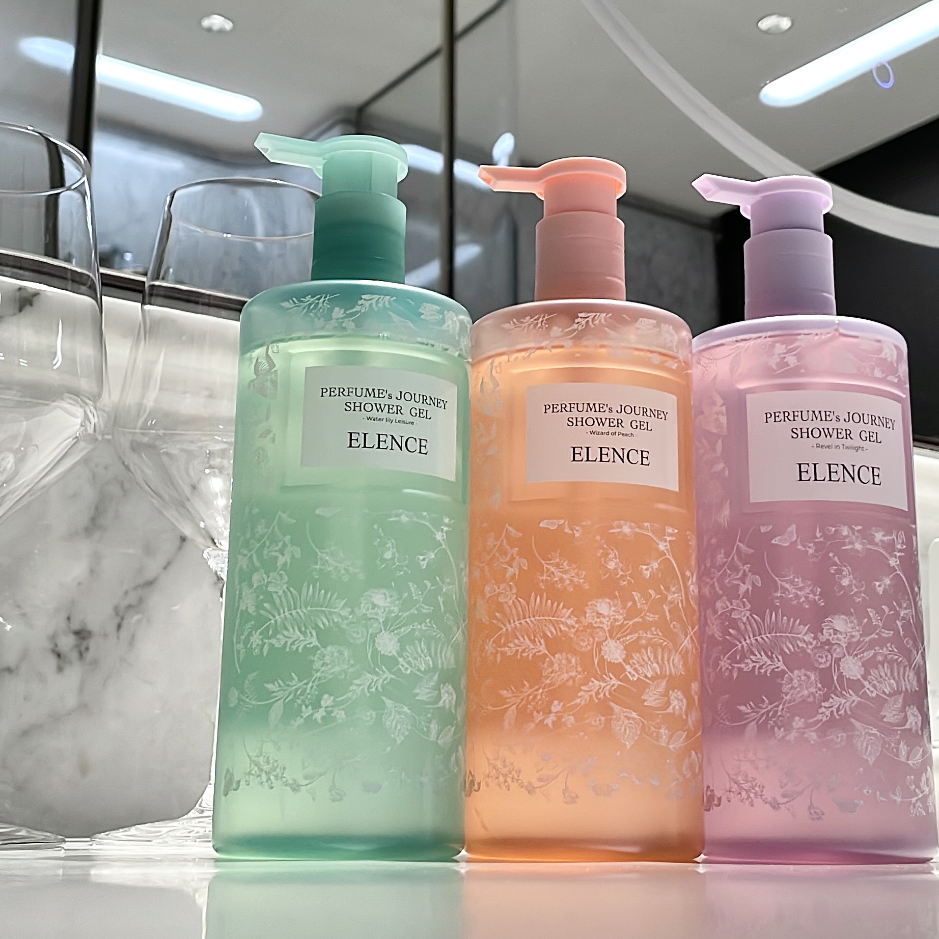 perfumed shower gel strongly flavoured