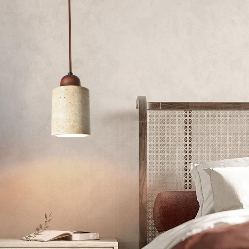 Lámpara de cabezal de cama residencial, restaurante, lámpara de piedra, diseño silencioso, lámpara de bar, lámpara de agujero, sala de té de viento transfronterizo amarillo, venta caliente