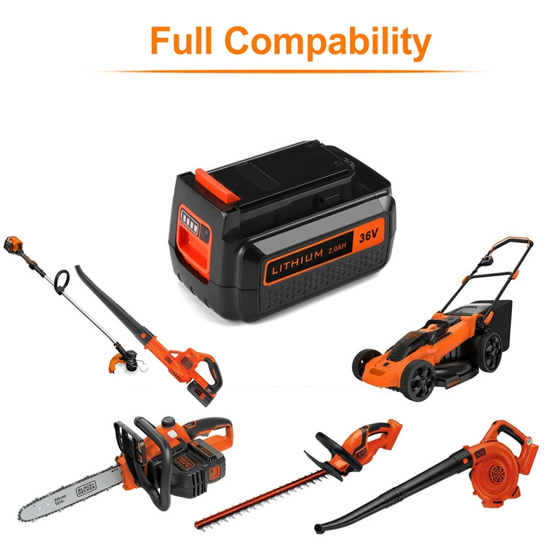 Замена сотни 36V электрического инструмента Литиевый аккумулятор BLACK & Decker LBX2040, LBXR36 BL2036