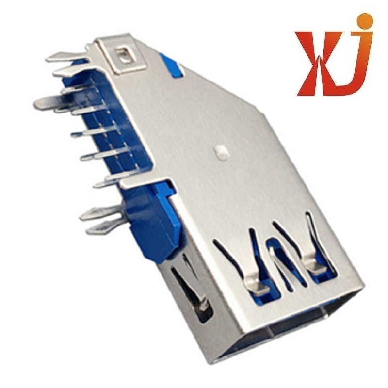 侧插90度USB母座9p  侧插USB插座3.0 A母  90度侧插usb插口批发