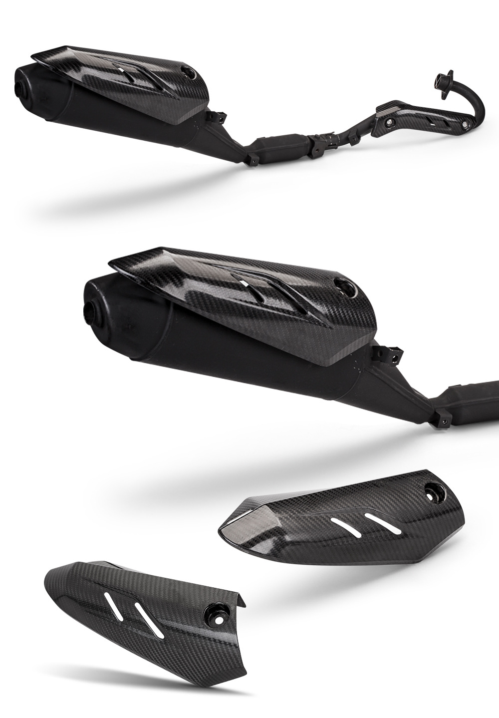 Suitable for Motorcycle Crf150L Exhaust Pipe Carbon Fiber Heat Insulation Anti-Scald Cover Protective Shell Guard Cover