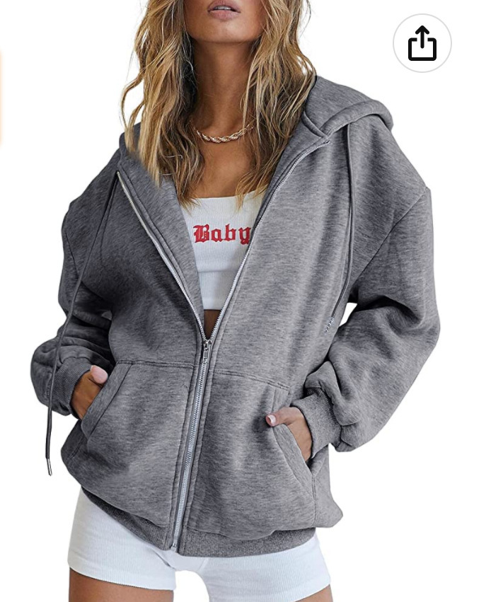 456g Weight Long Sleeve Sleeve Length Zipper Placket Type Regular Sleeve Sleeve Type Polyester Fabric Type Long Top Length Hoodie Tops Type Daily Occasion Hooded Neckline Regular Fit Fit Type Solid Color Pattern Spring, Autumn Season Women's Gender Pocket Design Streetwear Style Women's Streetwear Solid Color Pocket Zipper Hoodie 2