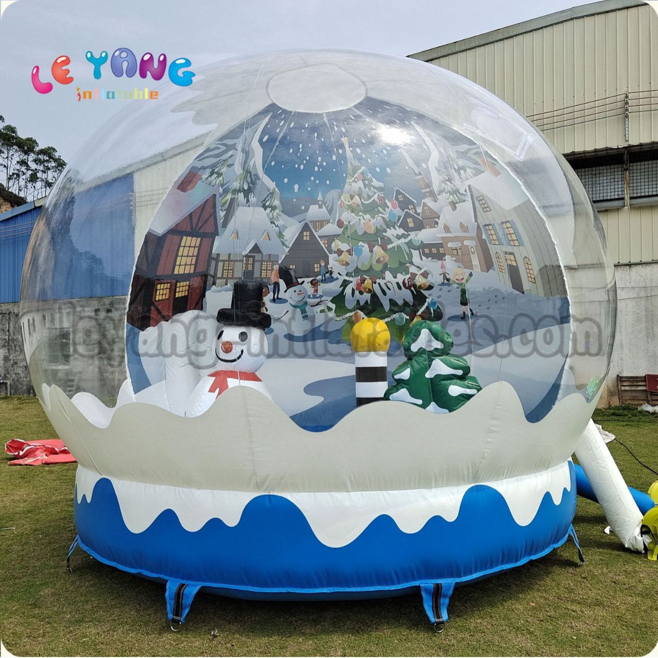 圣诞充气雪球PVC透明球网红泡泡屋商场景区节日装饰球