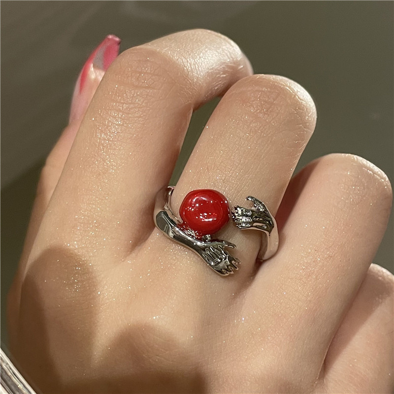 Großhandel Mode-sprühfarbe Emaille Umfasst Den Offenen Ring Der Sonne Nihaojewelry display picture 4