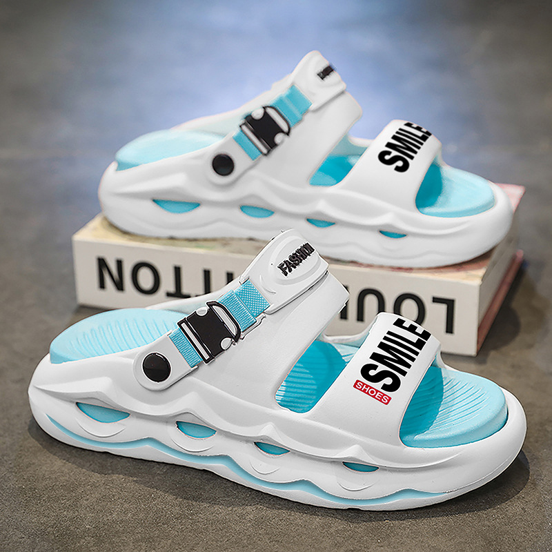 Zapatillas para hombre nuevo estilo 2025 verano ocio ropa exterior deportes ligero pisando mierda estudiantes playa vadeo sandalias de doble uso