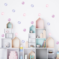 New FX-F266 purple watercolor dot bedroom wardrobe refrigerator entrance DIY home wall decoration wall sticker