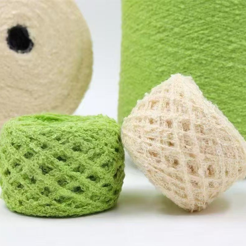 1/4.5NM羊毛密圈圈纱 32%羊毛 20%尼龙 48%腈纶 羊毛圈圈纱 秋冬