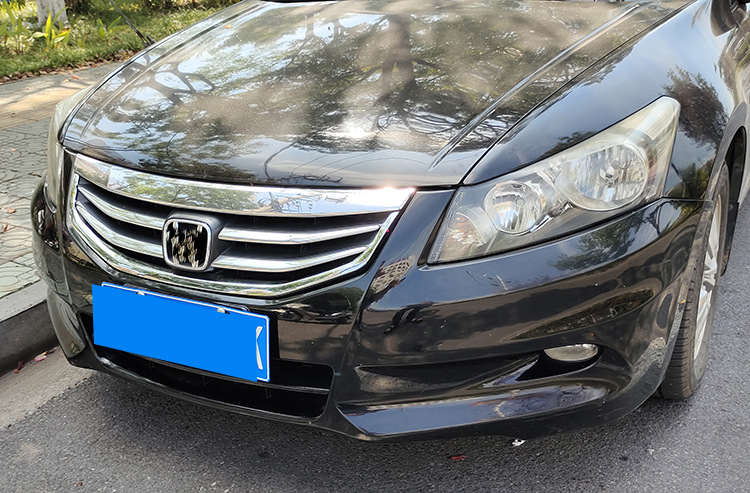 Modified Grille Fog Light Trim Front Bumper Strip Eyebrow Cover for 8th Gen Accord 2011-12