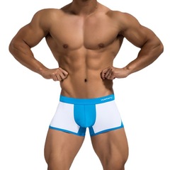 Fashionable simple low-rise nylon breathable men's straight-leg pants, contrast color U-shaped design men's underwear wholesale