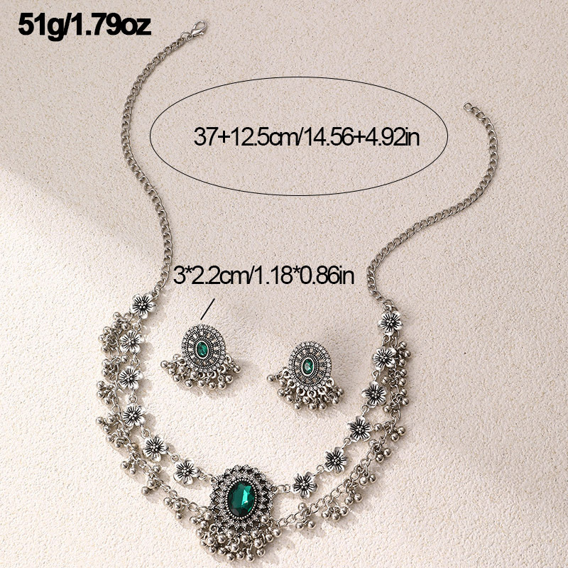 Designer Ethnic Jewelry Set With Red Gemstones For Women_voghion.com