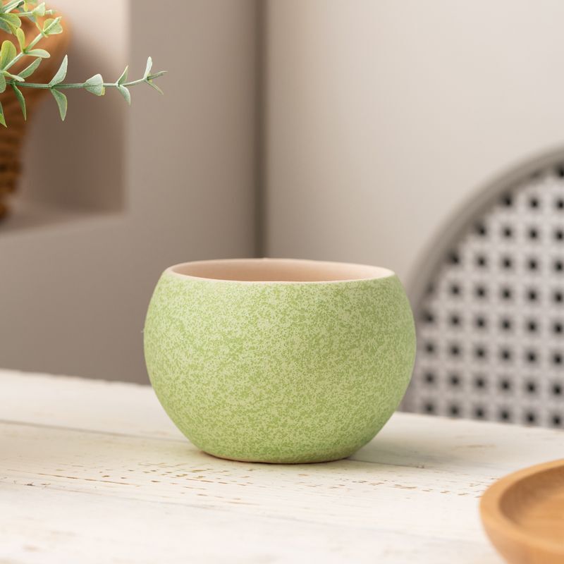 Succulent Ceramic Flower Pot Simple Frosted Stoneware Breathable Glazed Creative Personalized Shape Home Desktop Decoration Small Pot