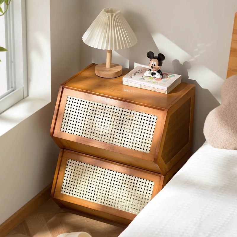 Bedside Table Can Be Stacked with Storage Cabinet, Covered Debris Storage Box, Storage Organizer, Household Storage Box, Bedside Cabinet