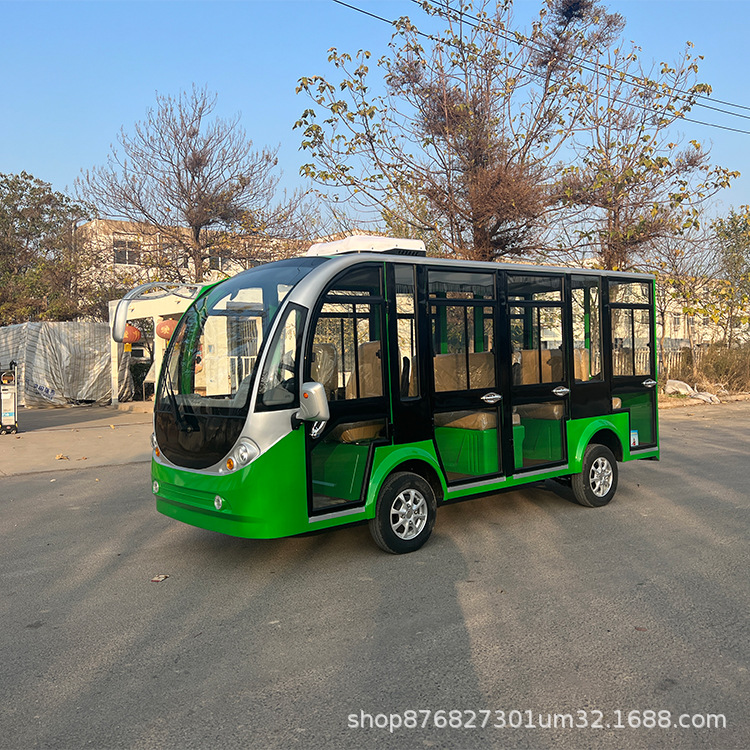 Electric Sightseeing Vehicles for Tourist Attractions, 11-23 Seats, Fully Enclosed, for Use in Tourist Areas, Sales Offices, as a Shuttle Bus, for Factories and Schools