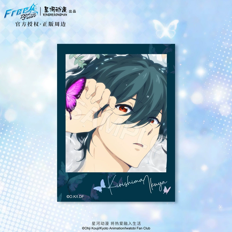 Полароидная карточка (Free!) серия «Butterfly» — Haruka, Rin, Ikuya, бумага 13,7×13 см