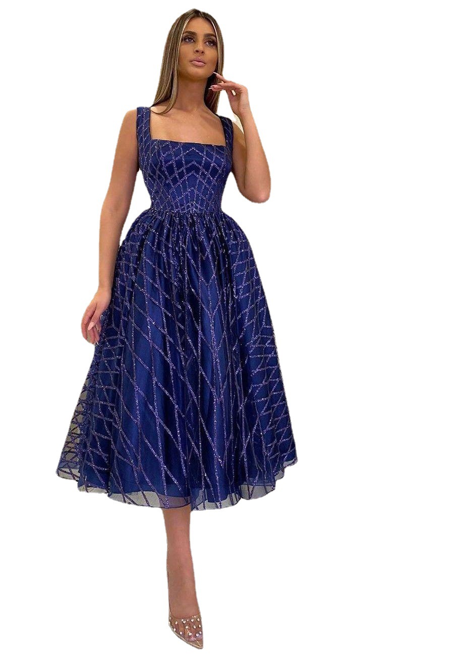 2023 mujeres de comercio exterior europeo y americano nuevo vestido de novia con lentejuelas Amazon AliExpress sexy vestido transfronterizo exclusivo image 6