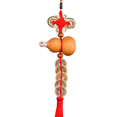 5YA1 gourd pendant door opening household ornaments five emperors money living room resolve door to door toilet bedroom natural