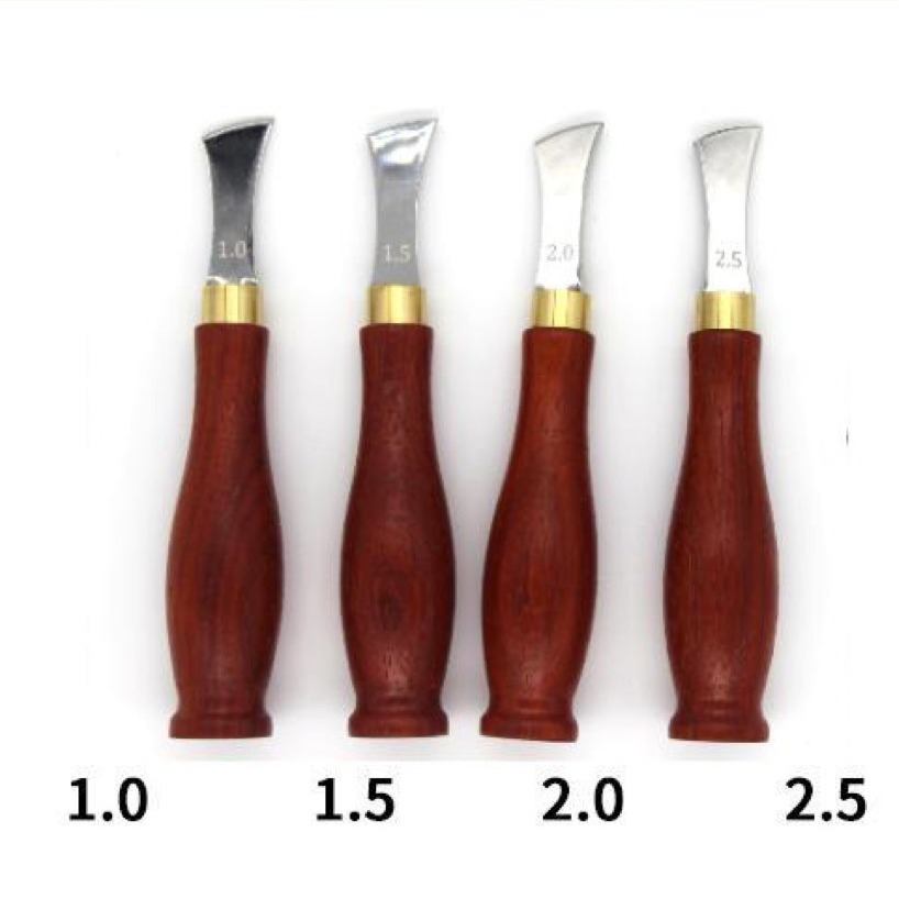 Mango de madera de pera roja Diy, dispositivo de borde de cuero, dispositivo de borde en forma de abanico, dispositivo de arco, dispositivo de borde de recorte, cuero curtido vegetal