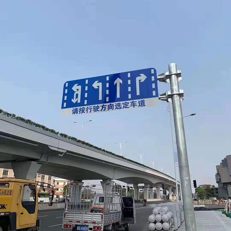厂家可定F型单悬臂标志杆 道路指示牌杆 交通设施道路标志牌杆