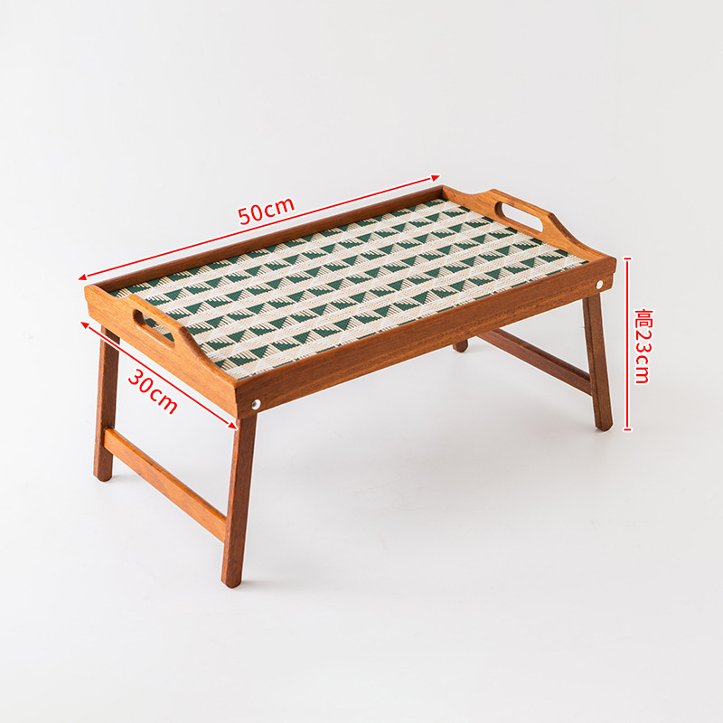 Mesa plegable perezosa, bandeja de bambú multifuncional, bandeja de madera para dormitorio doméstico, mesa de computadora simple de bambú al por mayor